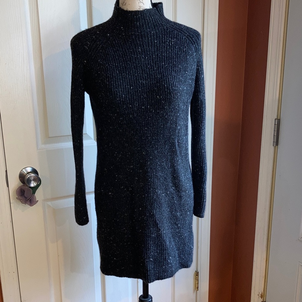 Madewell Sweater Dress Long Sleeve Knit Heather Grey sz Small Fall Winter